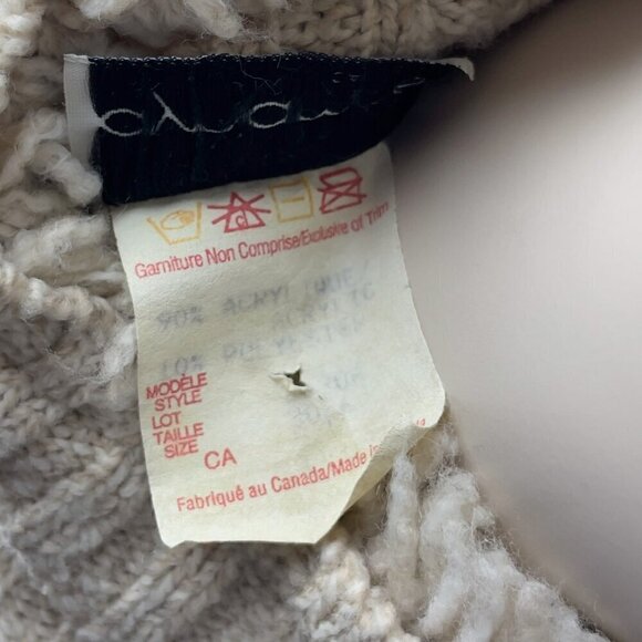 VINTAGE DYNAMITE Crop Fisherman Fringed Turtleneck Hem Knitted Sweater VTG M / S - Picture 8 of 8